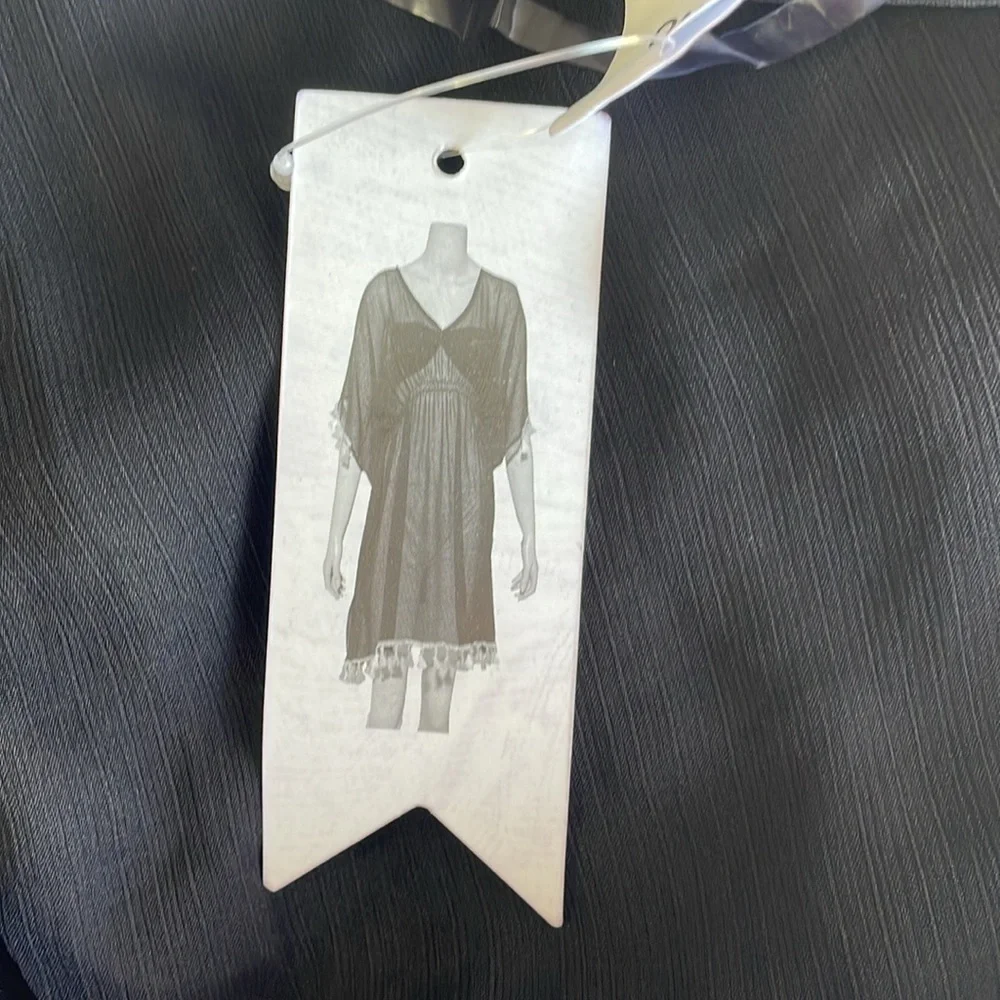 Cruise Club Black Tassel Swim Coverup